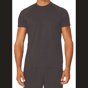 Alive Qwick Dry Active Athletic Fit Crewneck T-Shirt-Charcoal